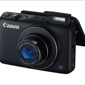 The Canon N100, to be released in May, is a 'concept' camera which features front and rear-facing capture options.